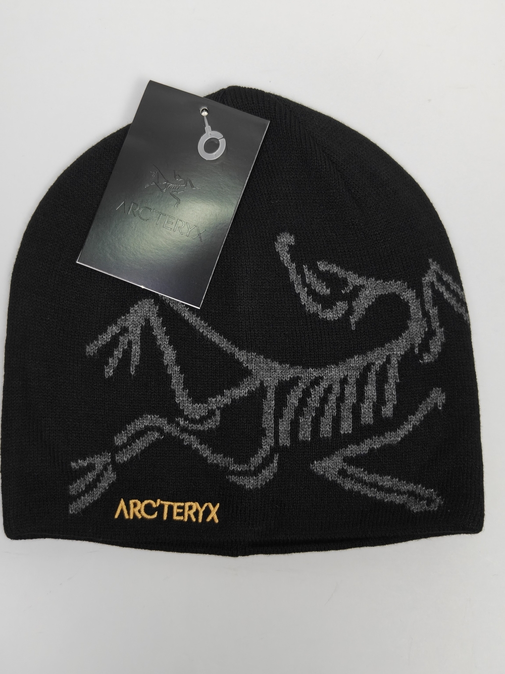 Arc'teryx Black And Grey Bird Head Toque Skullcap Beanie